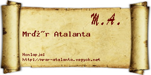 Mrár Atalanta névjegykártya